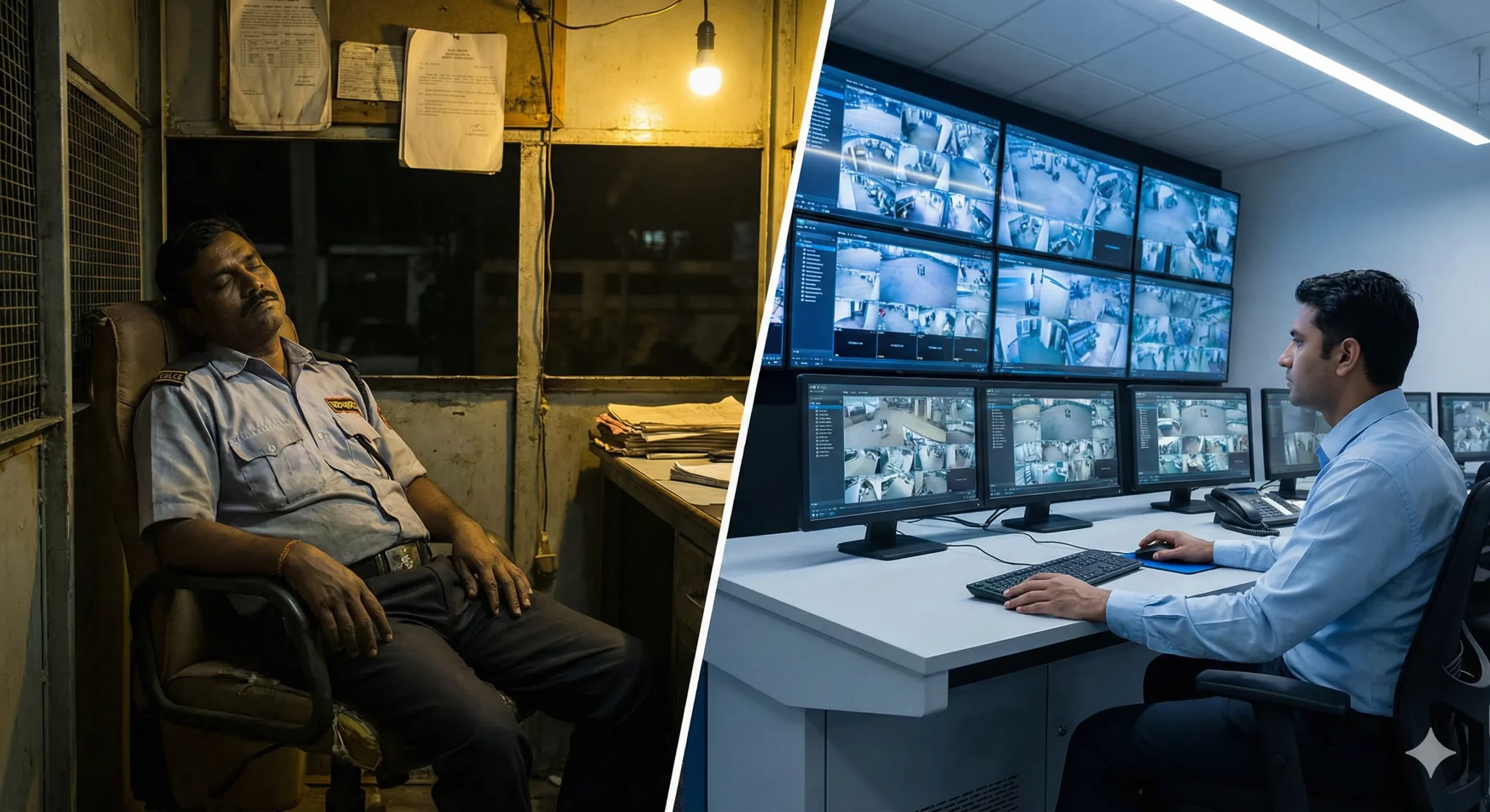 Security Guard vs CCTV Monitoring: Which is Better for Night Security in India?