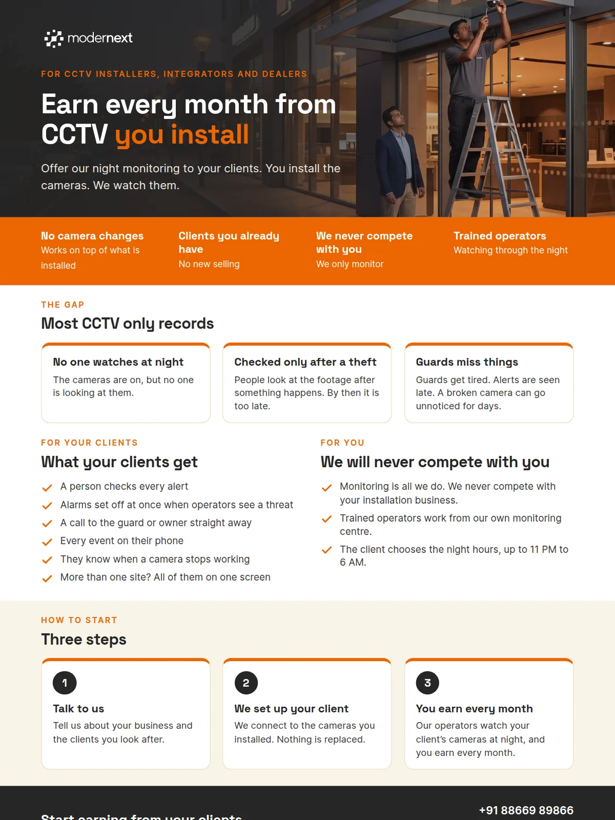The cover of the partner leaflet